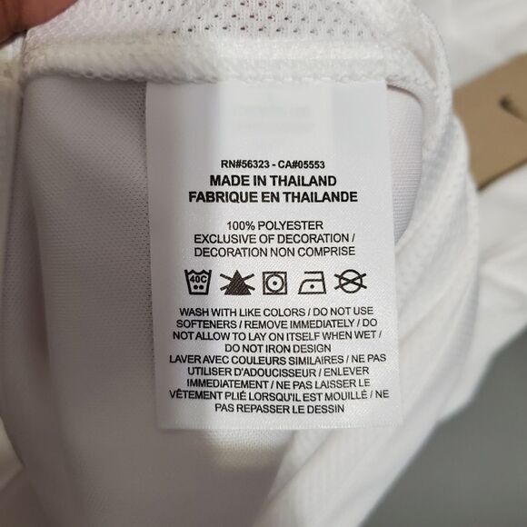 Nike Womens Sz L US Dry Strike II Short Sleeve Soccer Jersey White CW3555-100 - Picture 7 of 7